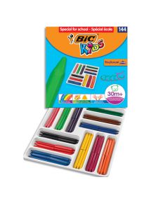 Crayon plastique Plastidécor, schoolpack de 144