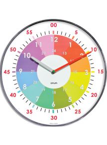 Horloge d'apprentissage, diamètre 30 cm, idéal pour apprendre l'heure