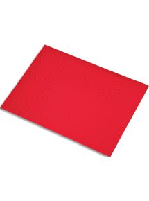 Carton ondulé 50x70cm, 328g/m², paquet de 5 feuilles rouge