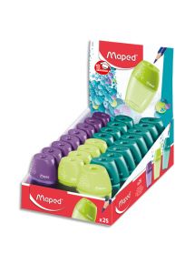 Taille-crayons Shaker, 1 usage, coloris assortis