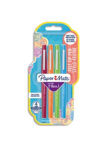 Stylo feutre Flair Original, pochette de 4 couleurs fun  assorties