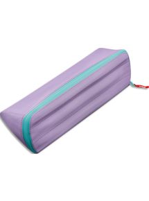 Trousse ouverture xxL, réversible et personnalisable, pastel purple pailletée