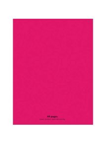 Cahier polypro 24x32cm, 48p, grands carreaux, rose