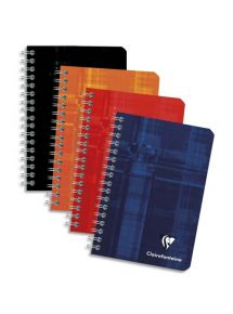 Carnet 9x14cm, 100 pages petits carreaux, spirale