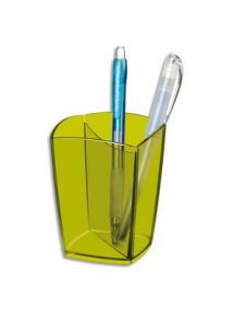 Pot à crayons 2 compartiments, vert bambou