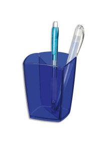 Pot à crayons 2 compartiments, bleu électrique