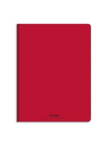 Cahier polypro 17x22cm, 60p, grands carreaux, rouge
