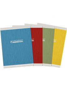 Cahier 24x32cm, 48p, grands carreaux, piqûre 90g