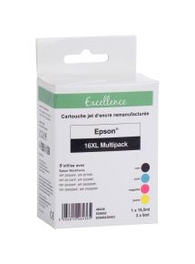 Lot 4 cartouches encre NCMJ compatible Epson STYLO PLUME / 16XL T163640