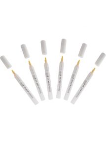 Lot de 6 marqueurs vides rechargeables pour encres et peintures liquides pointe ogive 4 mm