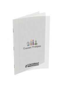 Cahier TP 24x32cm, 96p (48 Seyès + 48 dessin), polypro incolore