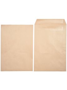 Pochette kraft brun autocollantes, format 229x324, boîte de 250