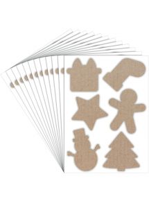 Pochette 72 gommettes kraft noel