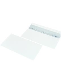 Boite de 500 enveloppes blanches velin 110x220mm 90g bande siliconée
