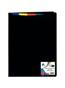 Protège-documents en polypropylène 100 vues + 5 intercalaires, noir
