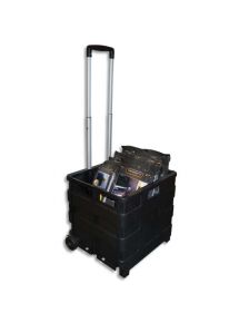 Bac trolley en polypro, charge de 35kg, 42x38x40cm