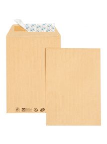Boite de 500 pochettes kraft 162x229mm 90g bande siliconée