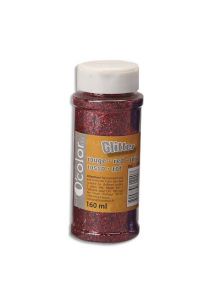 Paillettes scintillantes 160ml, couleur rouge