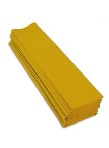 Papier crépon standard, format 2x0,5m, paquet de 10 feuilles jaune