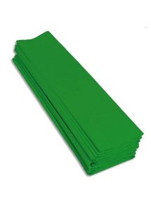 Papier crépon standard, format 2x0,5m, paquet de 10 feuilles vert pré