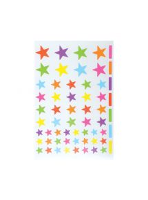 Gommette repositionnable forme étoile, pochette de 624 couleurs peps assorties