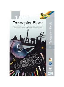 Bloc de 10 feuilles de papier noir format A3 130g