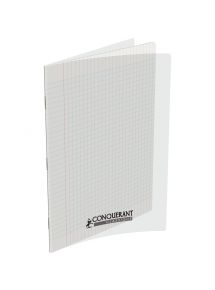 Cahier polypro 21x29,7cm, 96p, grands carreaux, incolore