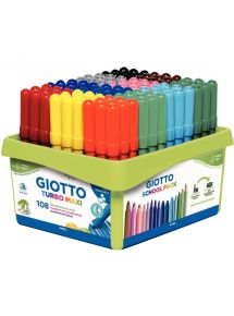 Feutre de coloriage Turbo Maxi pointe large, schoolpack de 108