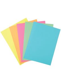 Paquet de 100 chemises 1 rabat SUPER 160g, format 24x32 cm, coloris pastel assortis