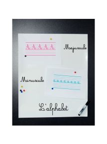 Tableau blanc adhésif métallique 50x60cm