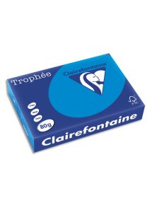 Papier Trophée A4 80g, bleu turquoise, ramette de 500 feuilles (2101701)