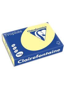 Papier Trophée A4 160g, jaune canari, ramette de250 feuilles