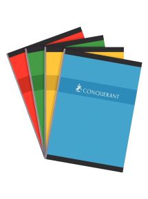 Cahier 24x32cm, 192p, petits carreaux, brochure 70g