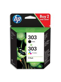 Cartouche HP jet d'encre 303, multipack noir et couleurs