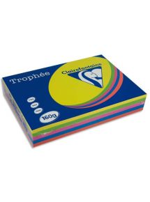 Papier Trophée A4 160g, assortis intenses, ramette de 250 feuilles