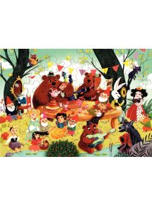 Puzzle en bois d'environ 50 pièces, il était une fois