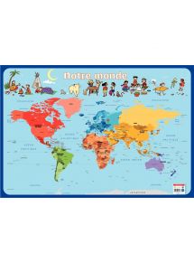 Poster en PVC 76x52cm le monde