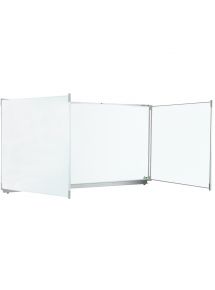 Tableau tryptique émaillé 100x400cm, blanc