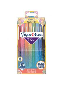 Stylo feutre Flair Original Classique, écriture 0,5mm, pochette de 16 couleurs assorties
