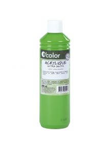 Peinture acrylique brillante, flacon 500ml, vert printemps