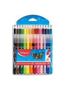 Feutre de coloriage et crayons de couleurs Color'Peps, pack de 12 feutres et 15 crayons