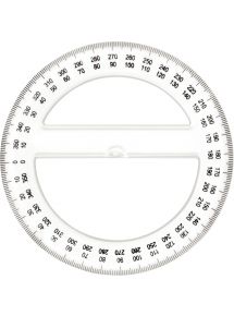 Rapporteur cristal 360° 12cm