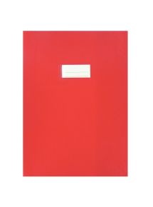 Paquet de 10 protège-cahiers en PVC 21/100ème, pour format A4, rouge