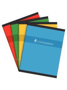 Cahier 17x22cm, 96p, petits carreaux, piqûre 70g