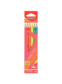 Pochette de 6 crayons de couleur Color'Peps Néon