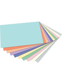 Paquet de 100 feuilles 130g format A4 10 couleurs pastels