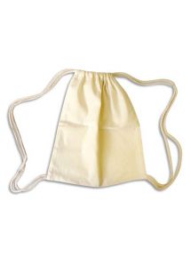 Sac en coton brut à décorer, avec cordon coulissant, 26 x 31 cm
