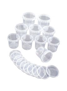 Lot de 10 pots vides 150 ml avec couvercle