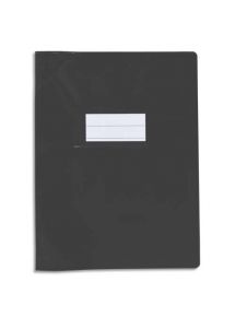Protège-cahier 17x22cm, plastique Strong line, noir