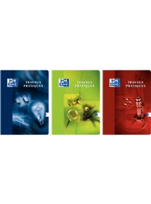 Cahier TP 24x32cm, 80p (Seyès + dessin), polypro assorti